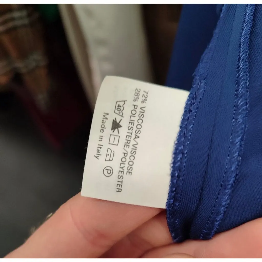 Saint Laurent Blue Tie-Waist Jumpsuit Sz. M/EU38 Pre-owned Blue Good - Box View
