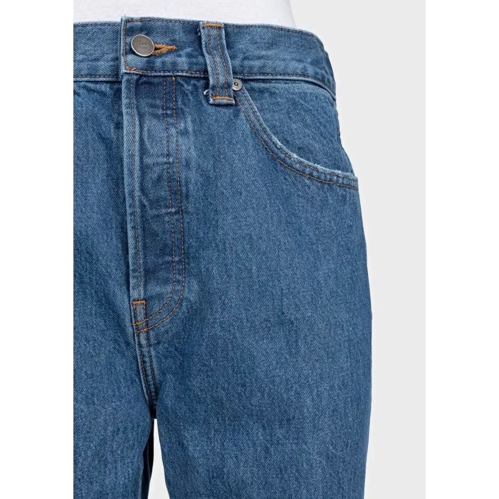 Khaite Blue Straight Fit Jeans - Size W26/M Pre-owned Blue Cotton Good - Model View