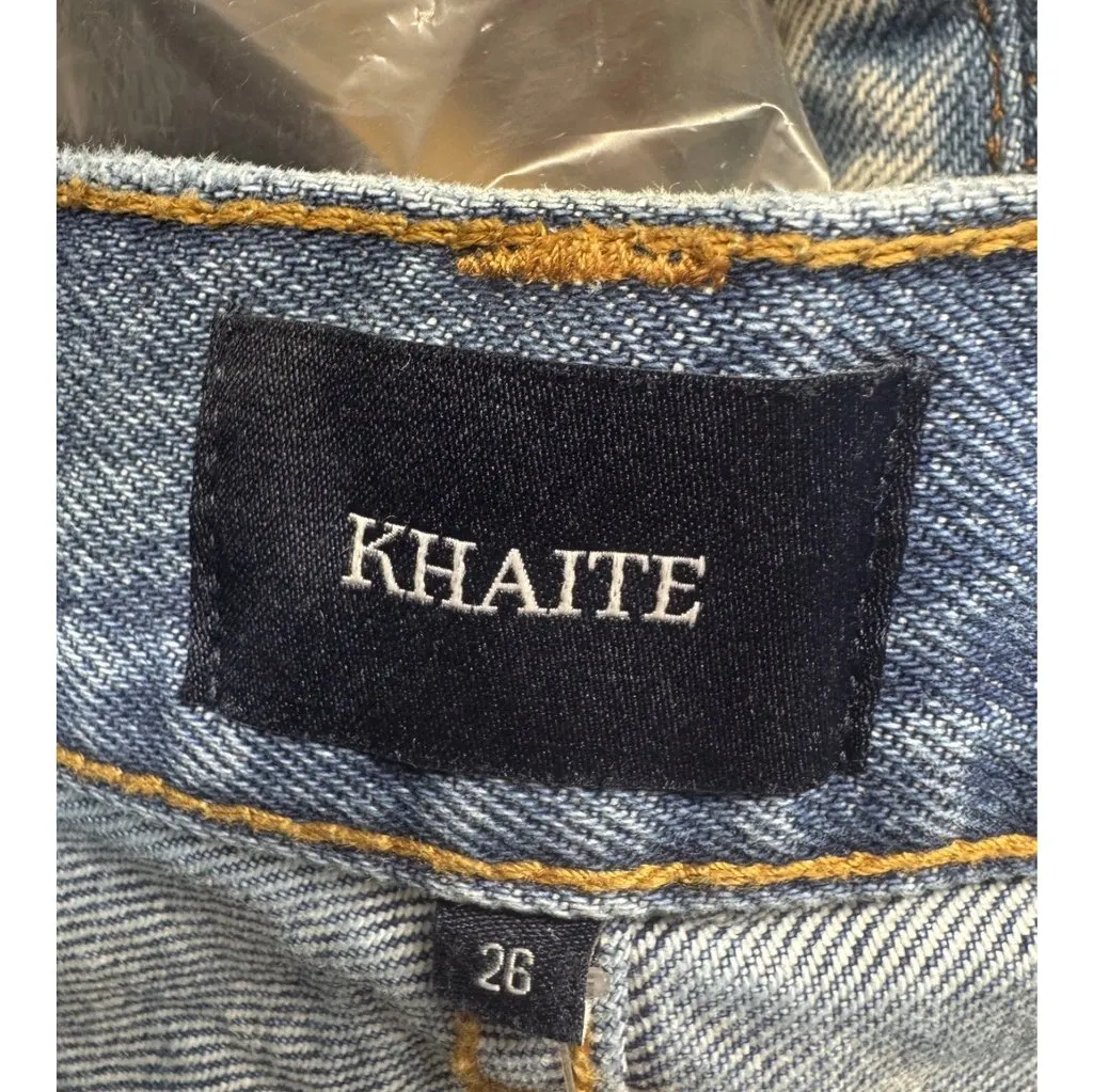 Khaite Blue Straight Fit Jeans - Size W26/M Pre-owned Blue Cotton Good - Box View