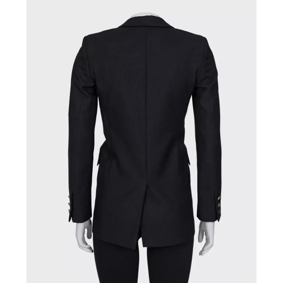 Saint Laurent Chic Saint Laurent Black Wool Jacket - EU 32/XS Pre-owned Black Wool Good - Inside View