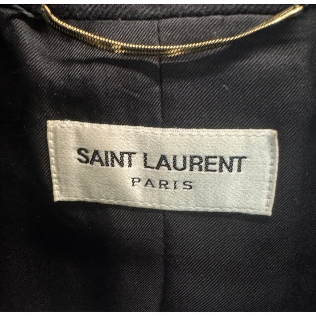 Saint Laurent Chic Saint Laurent Black Wool Jacket - EU 32/XS Pre-owned Black Wool Good - Box View