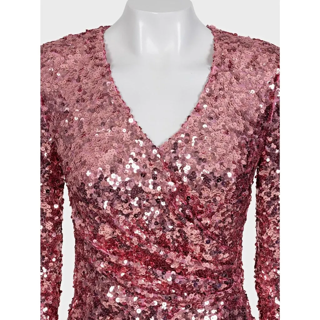 Dolce & Gabbana Pink Sequin Dress - Size M/IT42 Pre-owned Pink Cotton Good - Model View