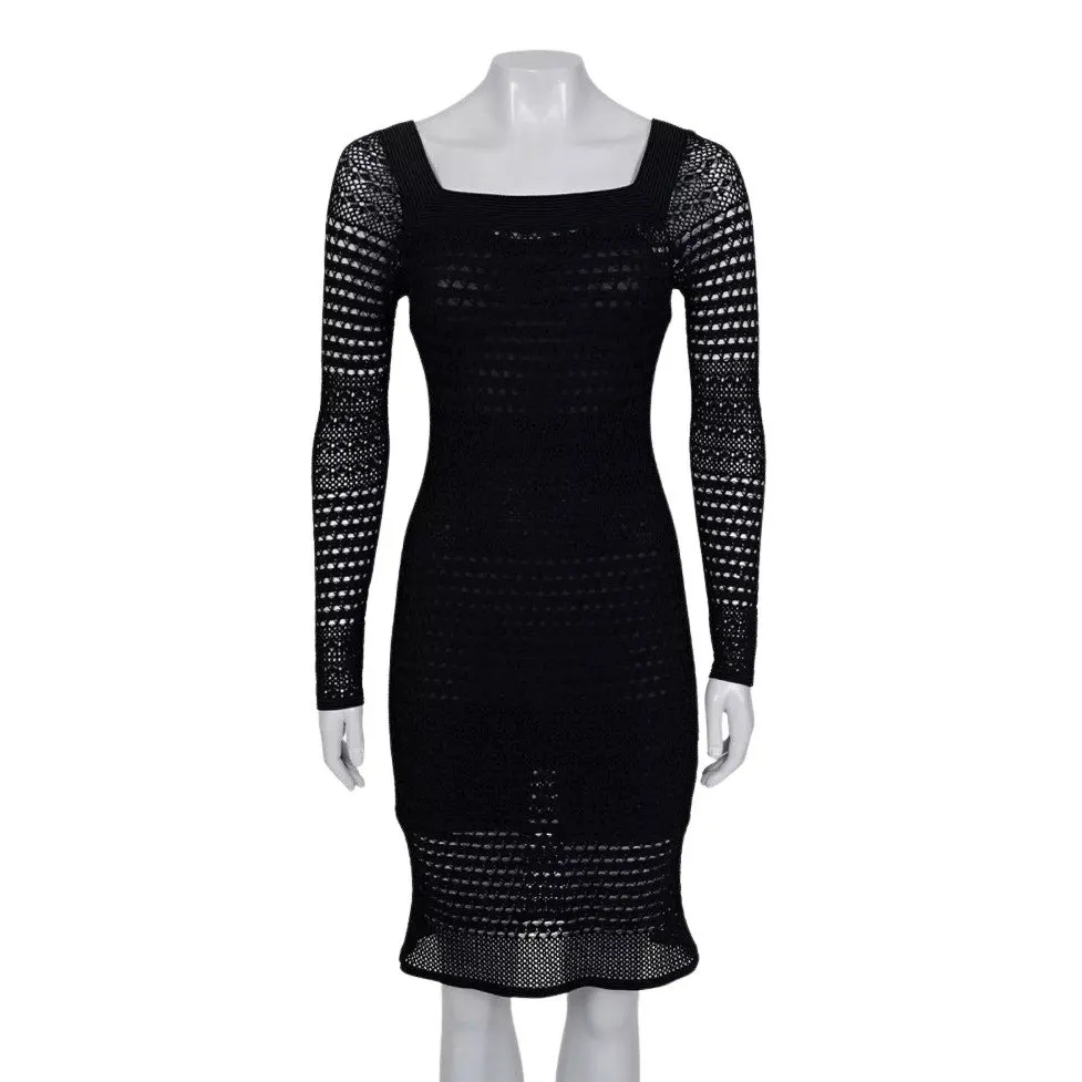 Tom Ford Black Knitted Dress - Size S Pre-owned Black Good - Front View