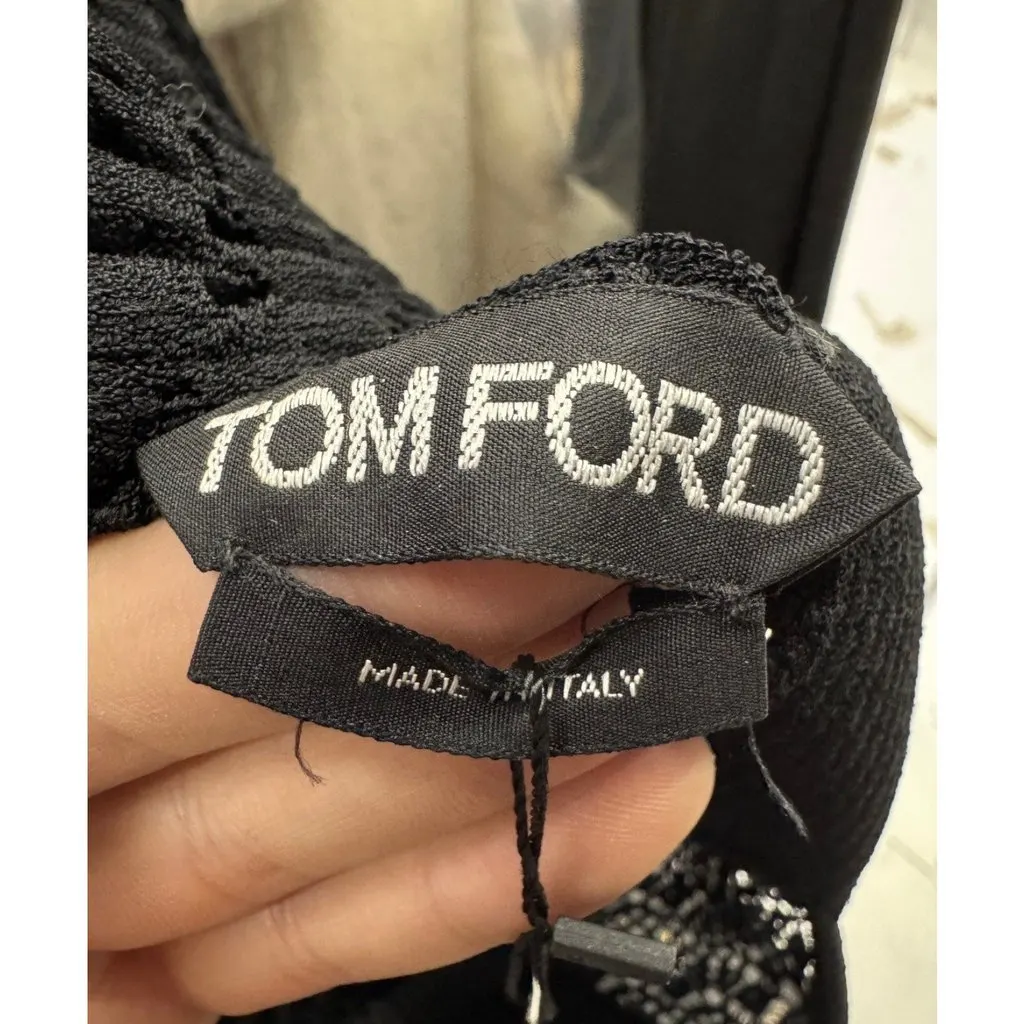 Tom Ford Black Knitted Dress - Size S Pre-owned Black Good - Box View