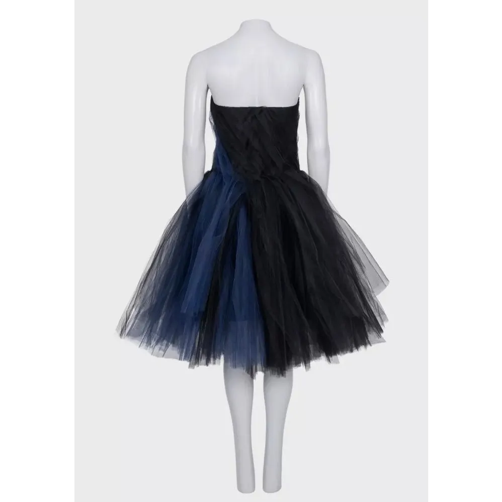 Oscar de la Renta Black Off-Shoulder Dress Sz.US6/M Pre-owned Black Good - Inside View