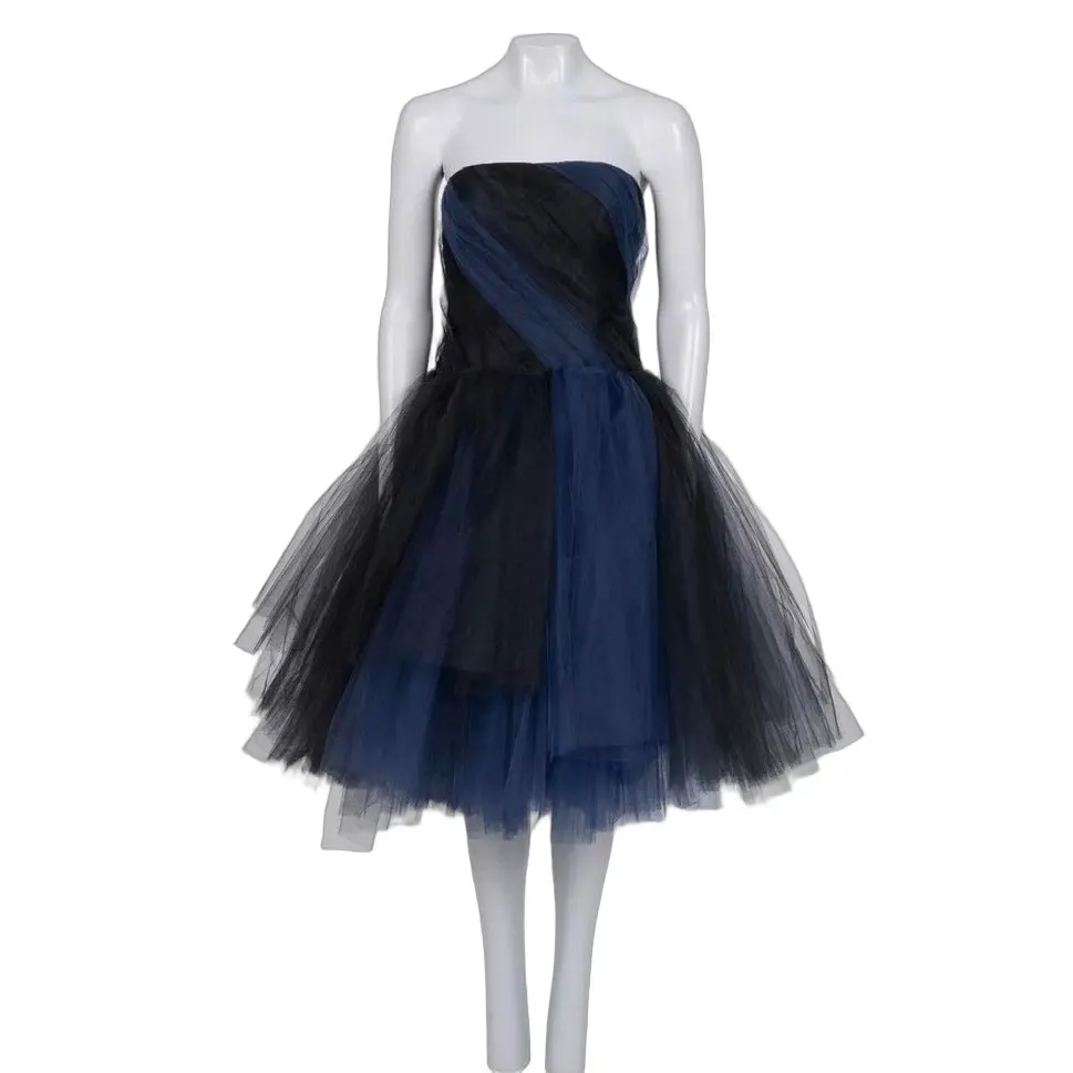 Oscar de la Renta Black Off-Shoulder Dress Sz.US6/M Pre-owned Black Good - Front View