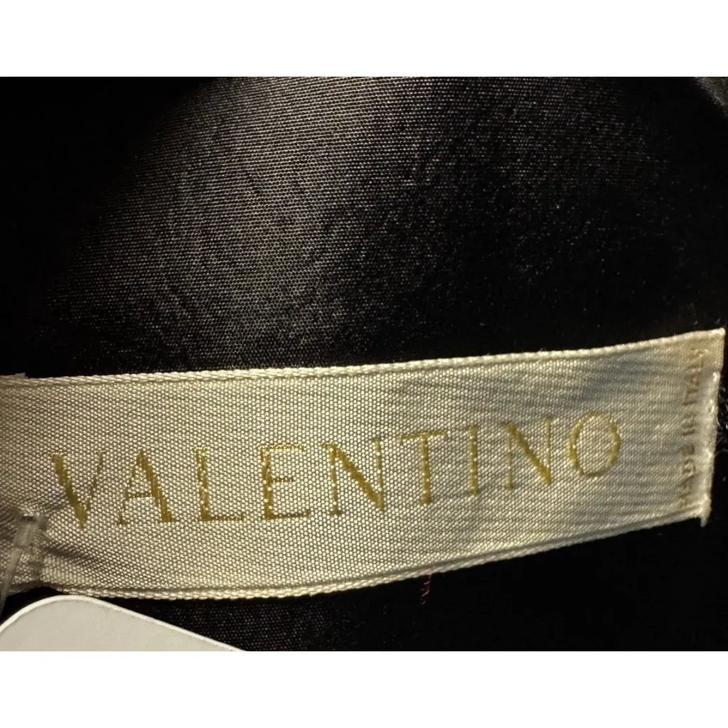 Valentino Black High-Waist Silk Skirt Bow Detail US6 Pre-owned Black Silk Good - Box View