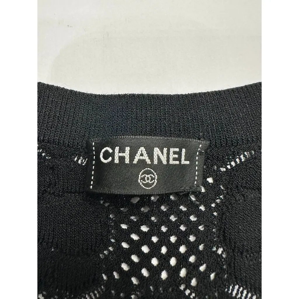 Chanel Chanel Camellia Patern Top Sz. S-M  Pre-owned Camel Lace Good - Inside View