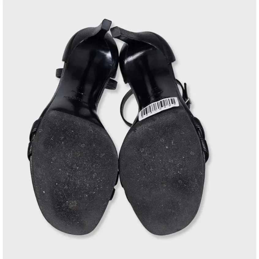Saint Laurent Black Leather Tribute Heels Size 37 Pre-owned Black Leather Good - Box View