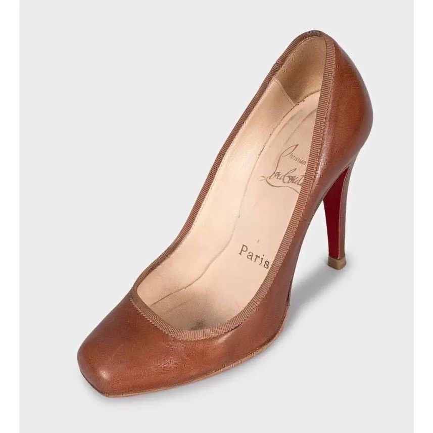 Christian Louboutin Brown Leather Pumps 35.5 pre-owned Brown Leather Good - Inside View
