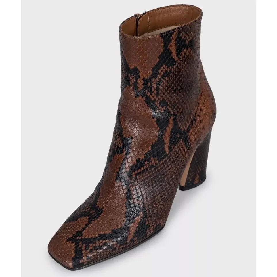 Jimmy Choo Animal-Print Leather Ankle Boots Sz 37 Pre-owned Brown Leather Good - Inside View