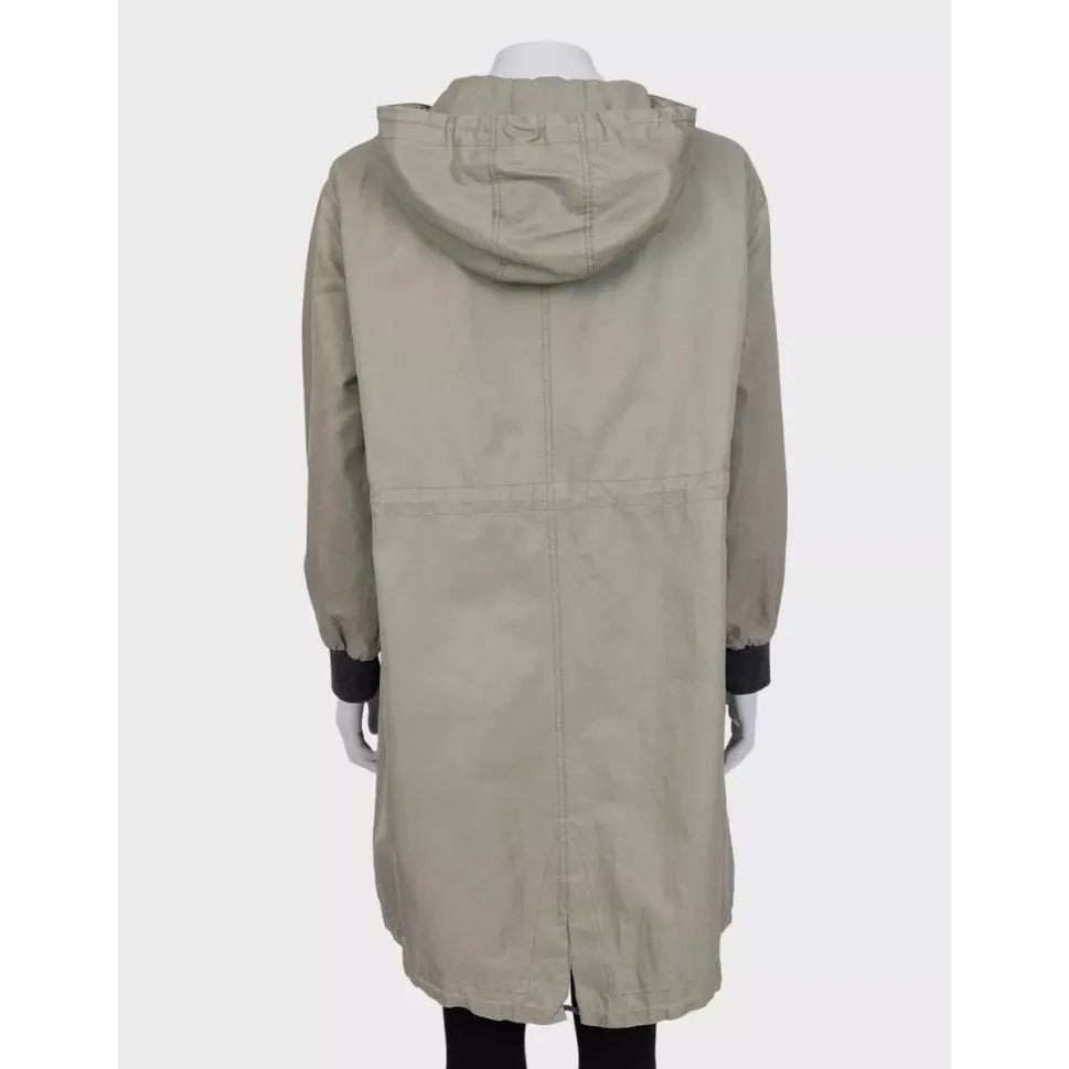 Brunello Cucinelli Green Hooded Coat - IT40/S Pre-owned Green Cotton Good - Inside View