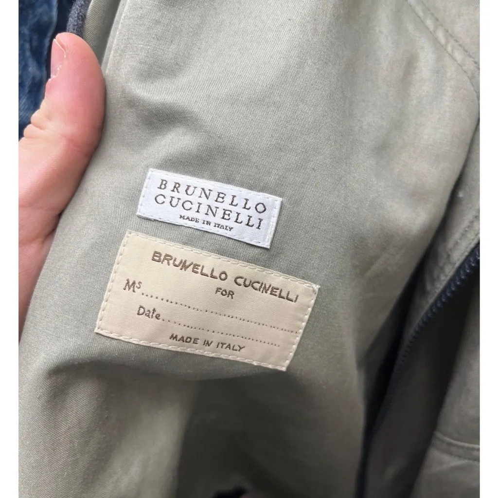 Brunello Cucinelli Green Hooded Coat - IT40/S Pre-owned Green Cotton Good - Box View