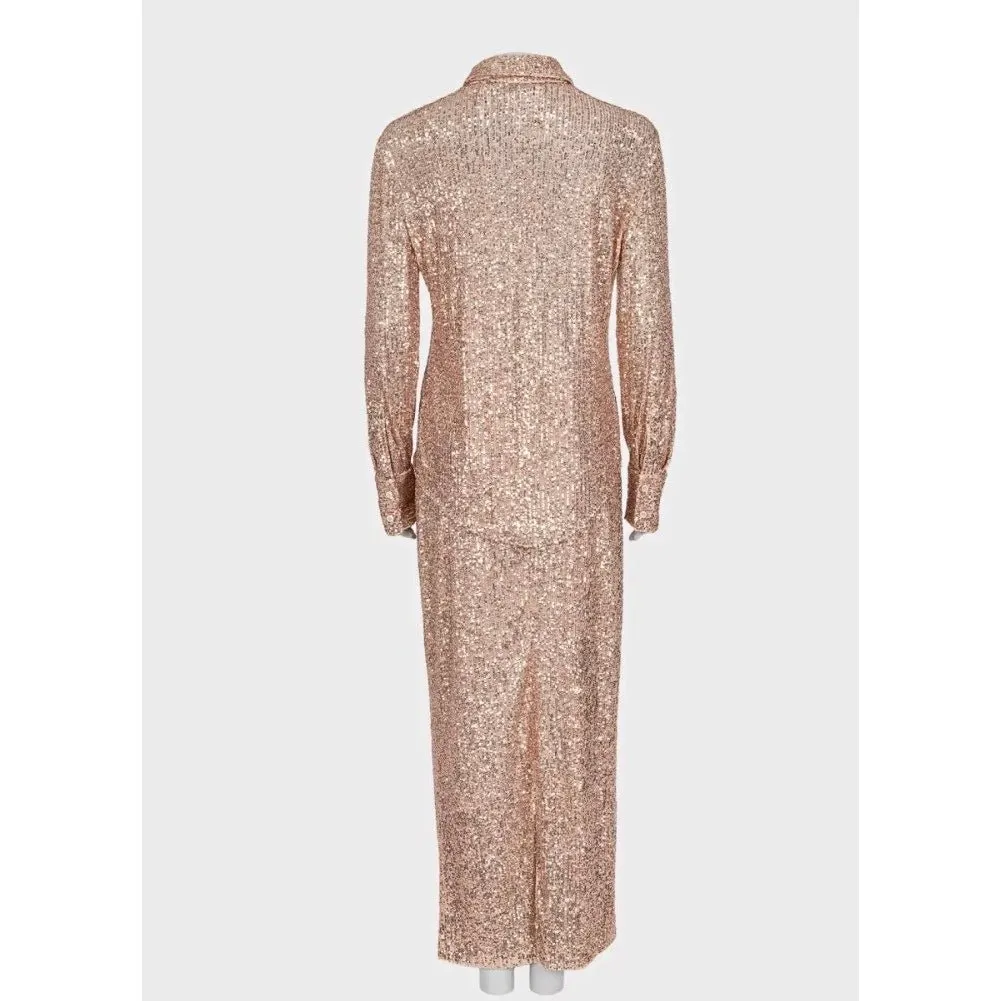 Tom Ford Pink Sequin Suit - Elegant IT40-44 Size S Pre-owned Pink Good - Inside View