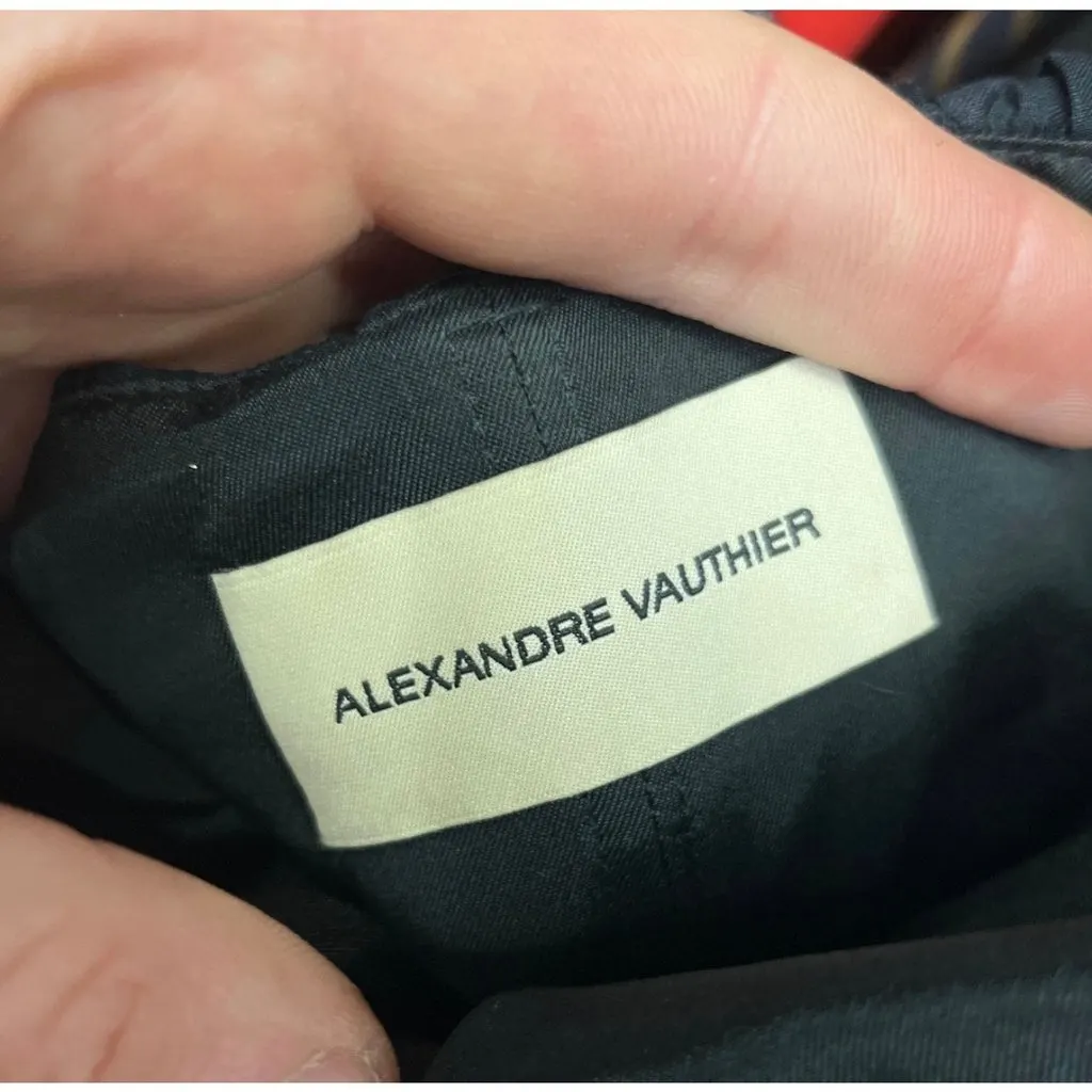 Alexandre Vauthier Alexandre Vauthier Black Crystal Ruffle Mini Dress FR38 pre-owned Black Cotton Never worn - Box View