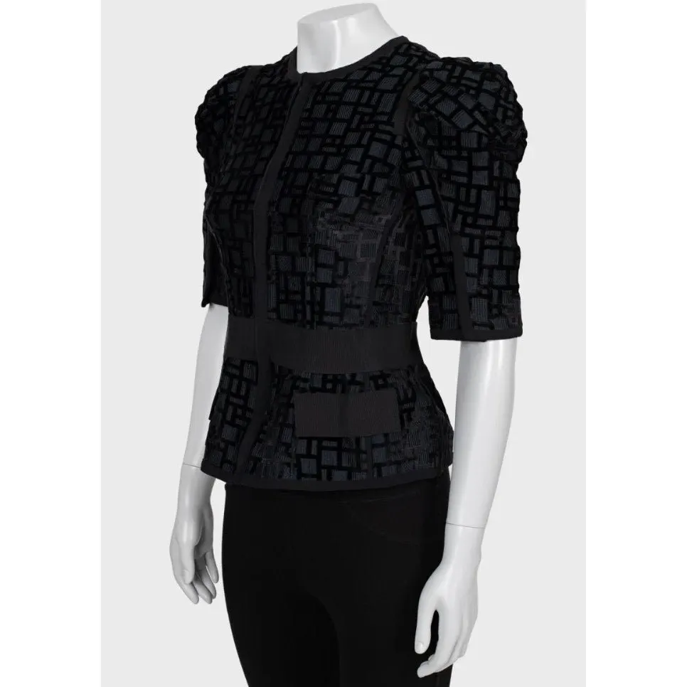 Dolce & Gabbana NWOT Stunning Dolce & Gabbana Black Silk Fitted Jacket Sz.40 Pre-owned Black Silk Never worn - Back View