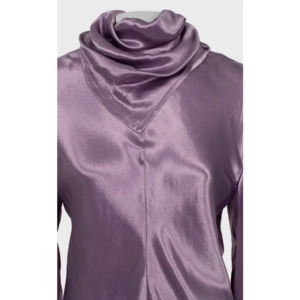 Bottega Veneta Purple Cupro Shorts & Blouse Set IT42 Pre-owned Purple Polyester Good - Box View
