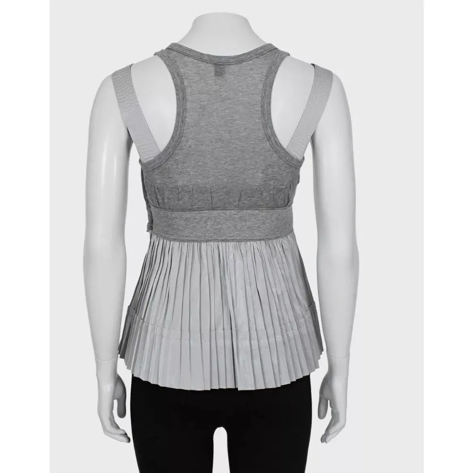 Louis Vuitton Gray Pleated Tank Top - Size 36/S pre-owned Grey Good - Inside View