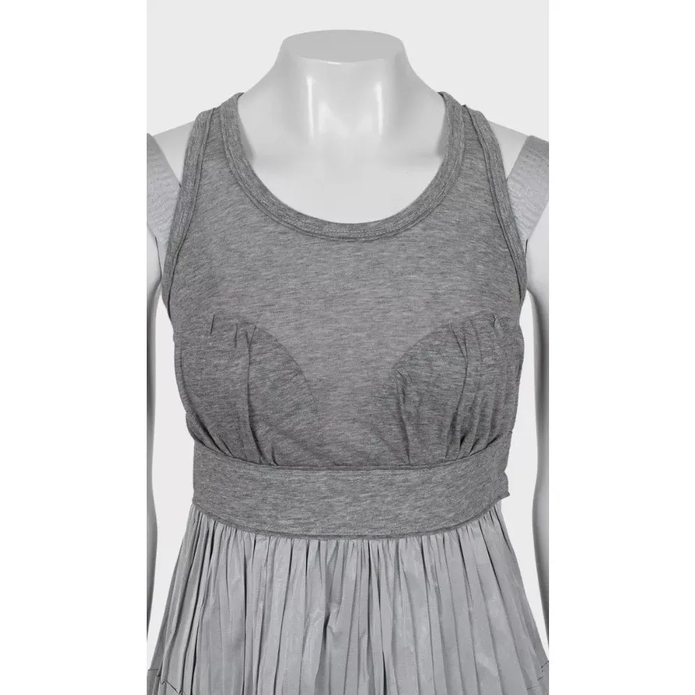 Louis Vuitton Gray Pleated Tank Top - Size 36/S pre-owned Grey Good - Model View