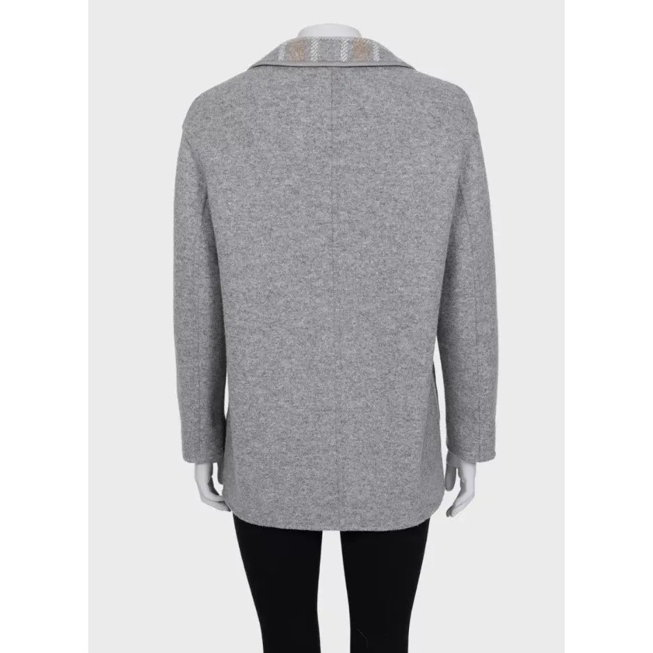 Loro Piana NWOT Loro Piana Reversible Cashmere Coat - Size S pre-owned Grey Wool Never worn - Inside View