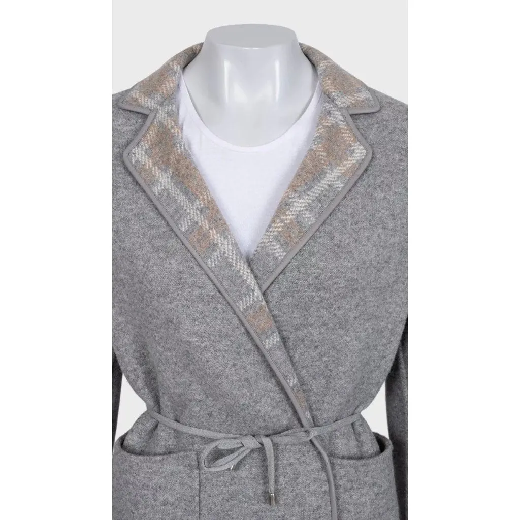 Loro Piana NWOT Loro Piana Reversible Cashmere Coat - Size S pre-owned Grey Wool Never worn - Model View