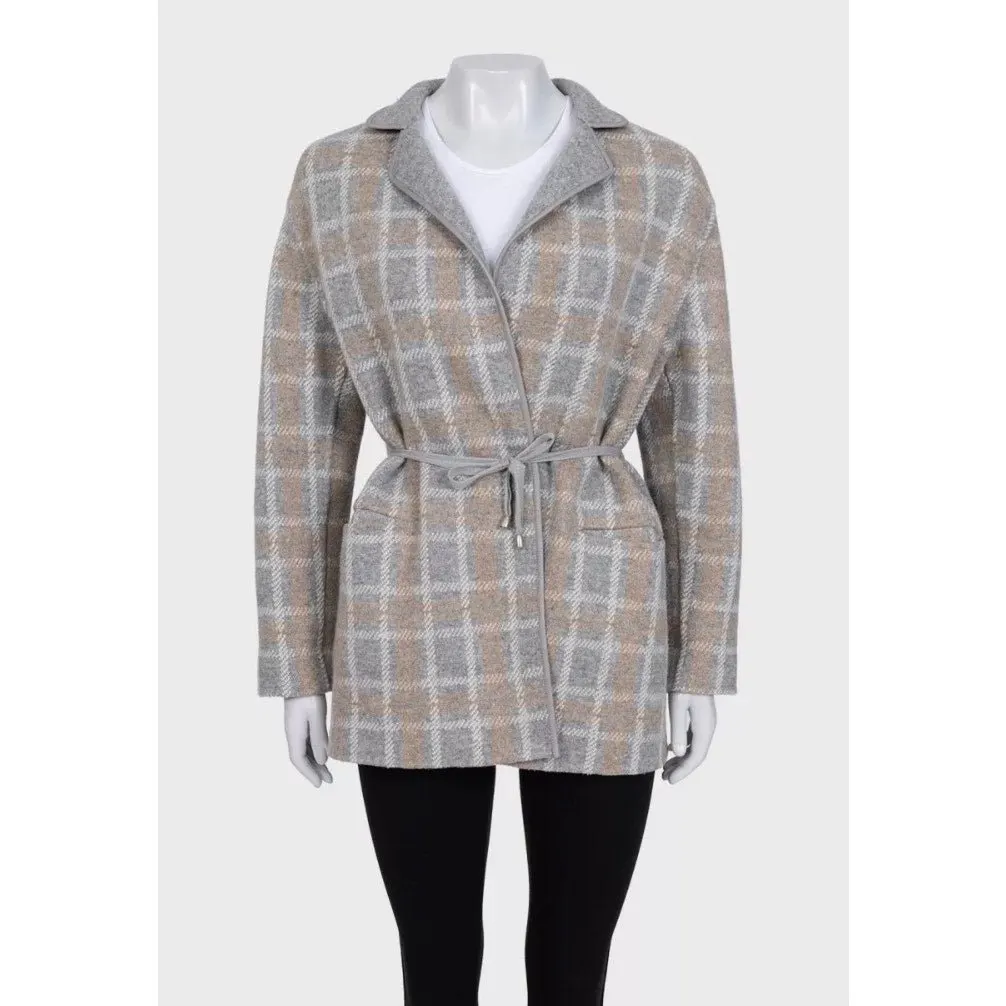 Loro Piana NWOT Loro Piana Reversible Cashmere Coat - Size S pre-owned Grey Wool Never worn - Box View