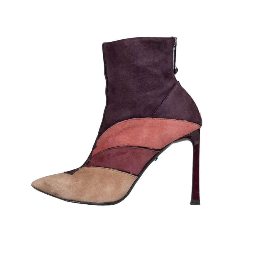 Roberto Cavalli Just Cavalli Multi-Color Suede Ankle Boots EU 40 pre-owned MultiColor Suede Good - Front View