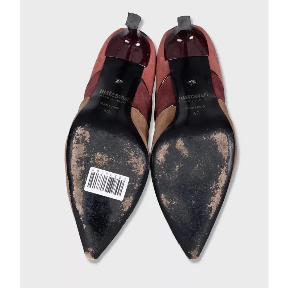 Roberto Cavalli Just Cavalli Multi-Color Suede Ankle Boots EU 40 pre-owned MultiColor Suede Good - Box View