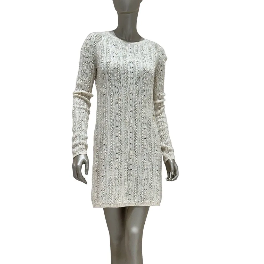 Dolce & Gabbana Elegant Chanel Knit Cream Wool Blend Dress Sz.40 Pre-owned Beige Wool Never worn - Front View