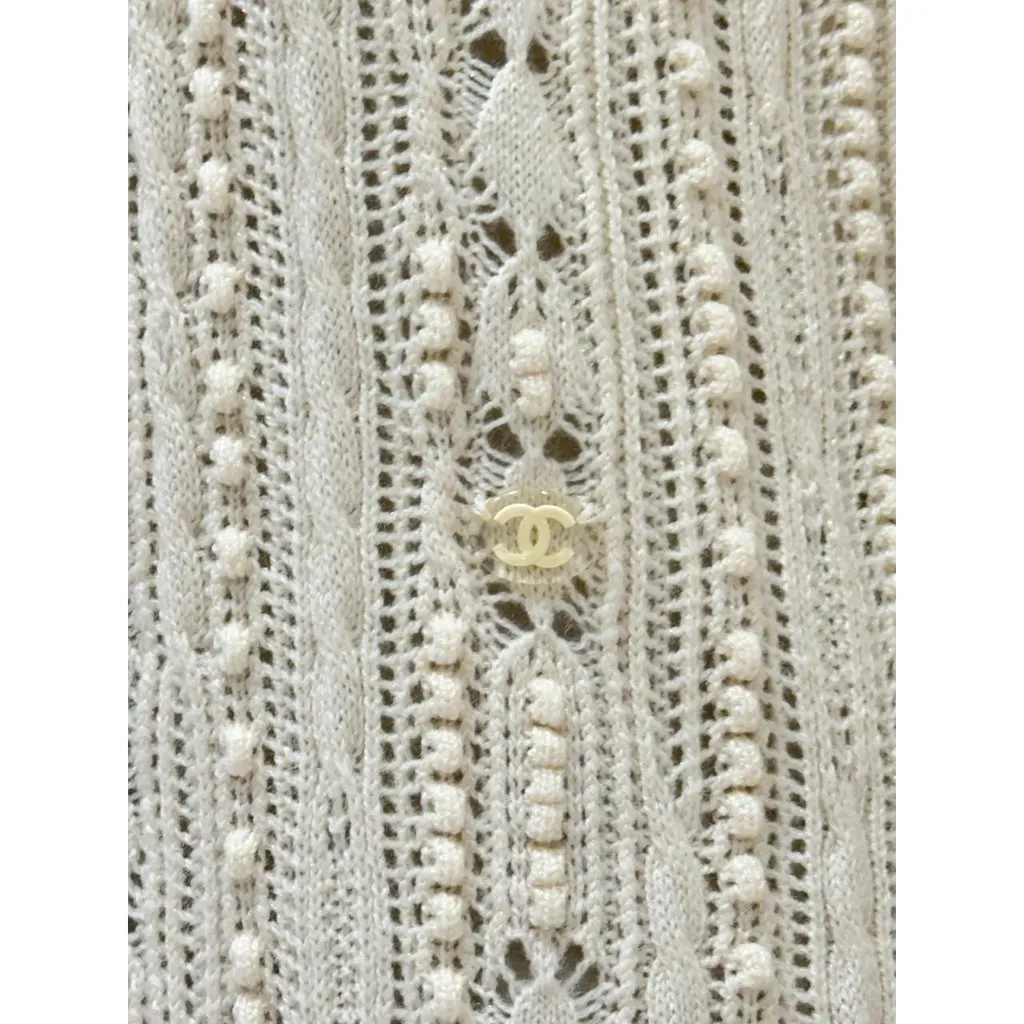 Dolce & Gabbana Elegant Chanel Knit Cream Wool Blend Dress Sz.40 Pre-owned Beige Wool Never worn - Box View