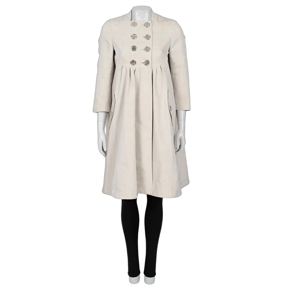 Burberry Beige Fitted Trench Coat - Women's IT38/XS pre-owned Beige Polyester Good - Front View