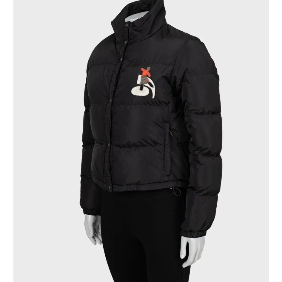 Prada Prada Black Ski Jacket with Patches M / IT42 pre-owned Black Good - Back View