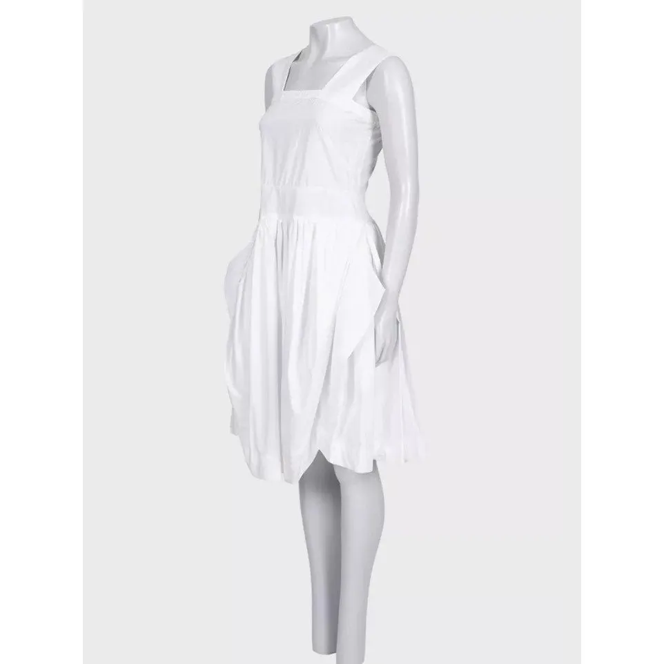 Vivienne Westwood White Vintage Button-Front Dress EU 40 L pre-owned White Good - Back View