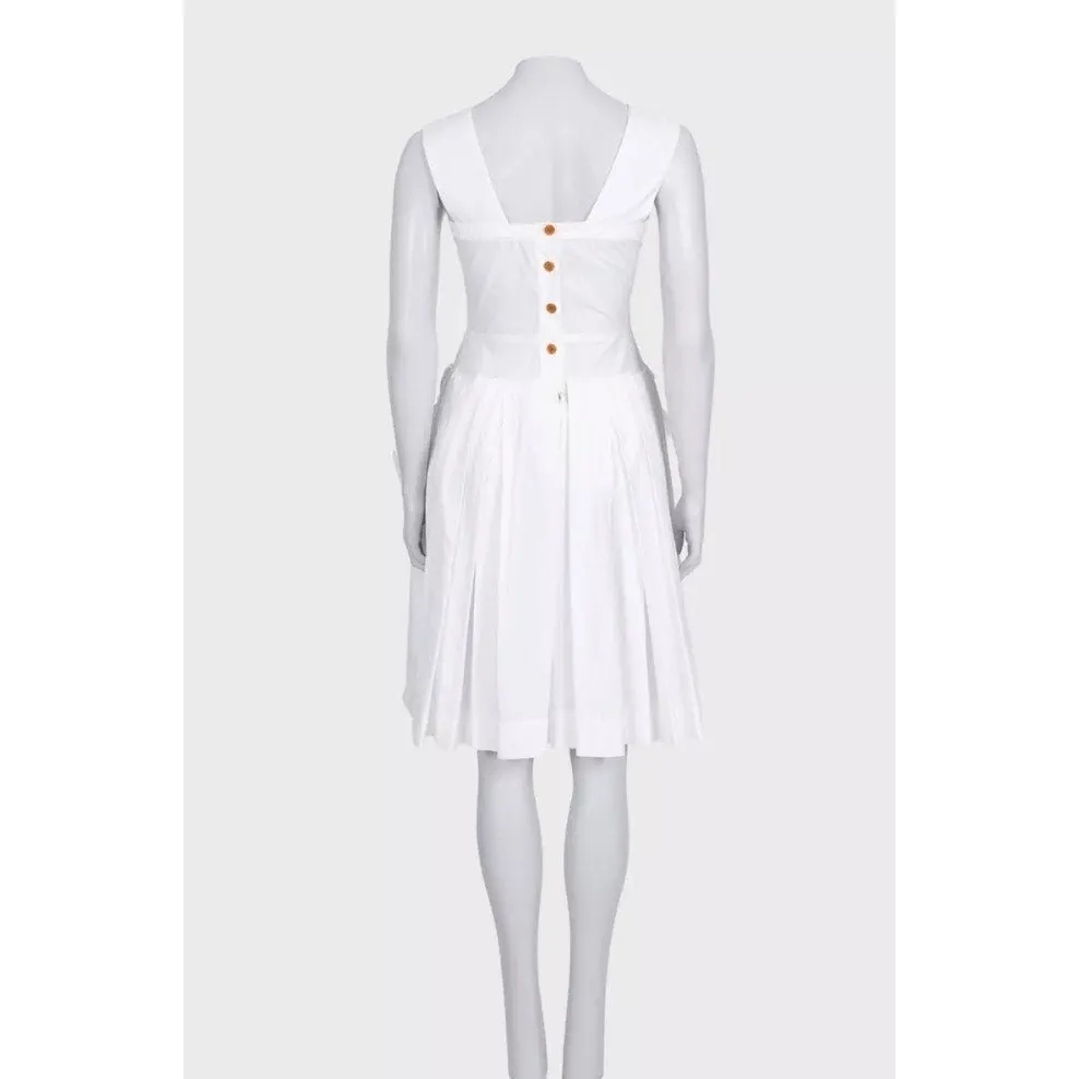 Vivienne Westwood White Vintage Button-Front Dress EU 40 L pre-owned White Good - Inside View
