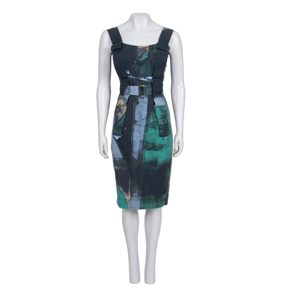 Vivienne Westwood Anglomania Fitted Green Dress IT42 | M Pre-owned Green Cotton Good - Front View