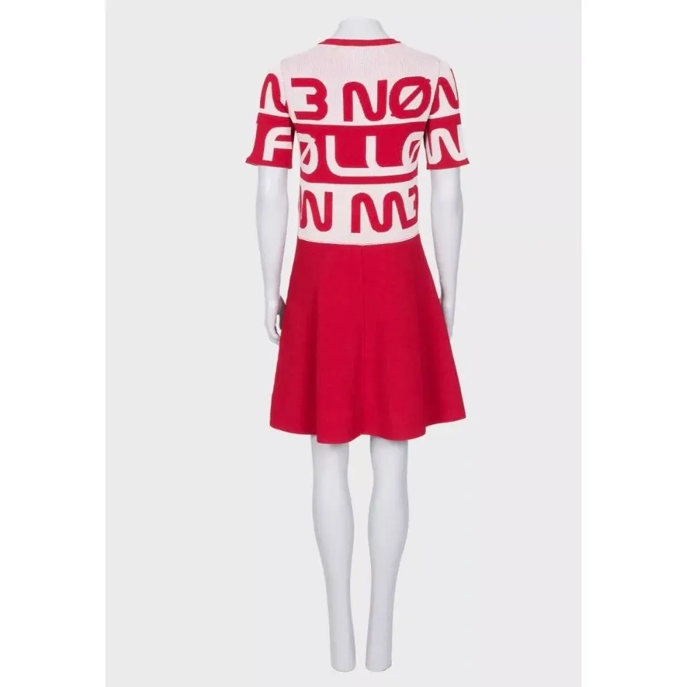 Valentino Red Valentino Fitted Printed Dress - Size M Pre-owned Red Good - Inside View