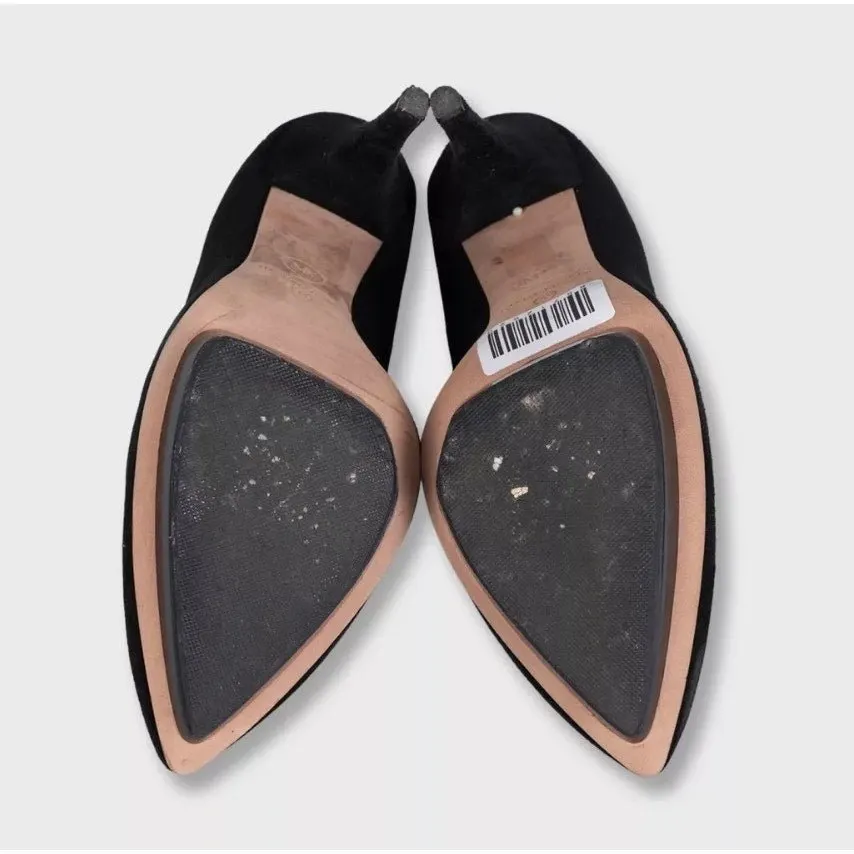 Alexander McQueen Black Suede Chic Rear Detail Pumps Sz.39 pre-owned Black Suede Good - Box View