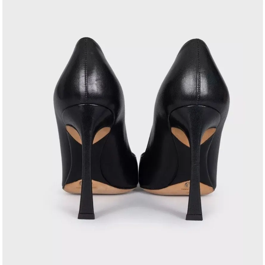 Dior Christian Dior Black Leather Pointed Toe Pumps Sz.36.5 Pre-owned Black Leather Good - Inside View