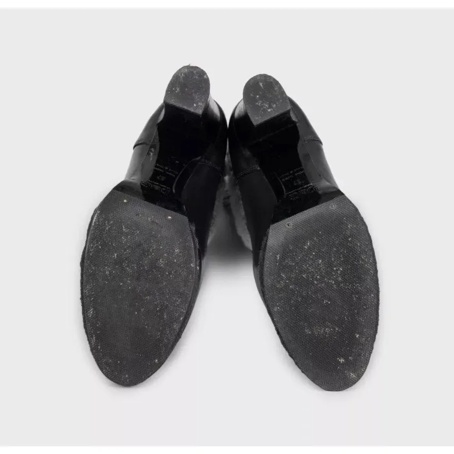 Dolce & Gabbana Dolce & Gabbana Black Leather Knitted Boots sz.37 pre-owned Black Leather Good - Box View