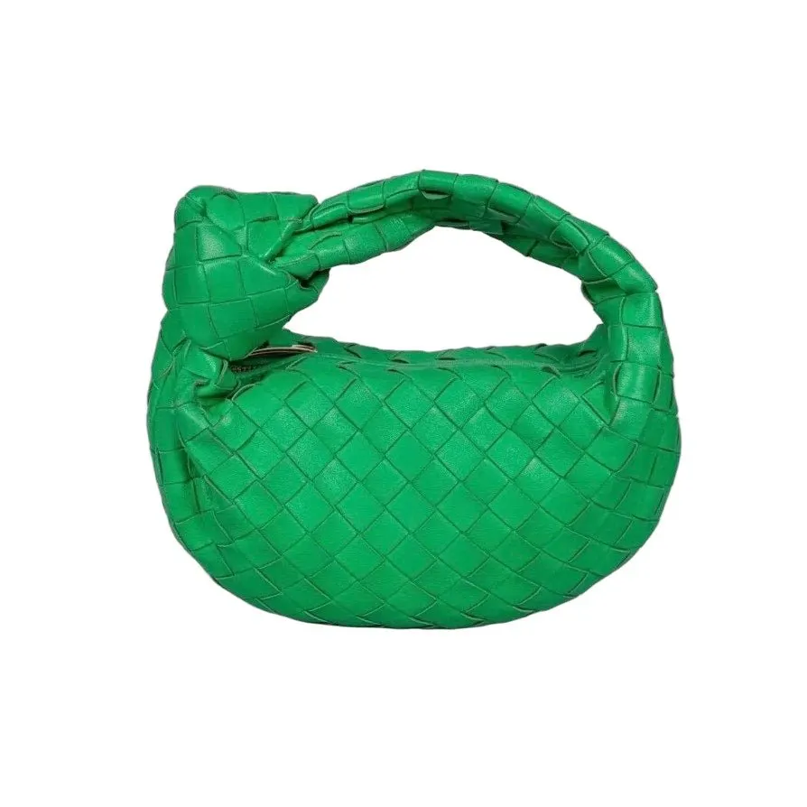Bottega Veneta Bottega Veneta Mini Jodie Green Leather Handbag Green Leather Good - Front View