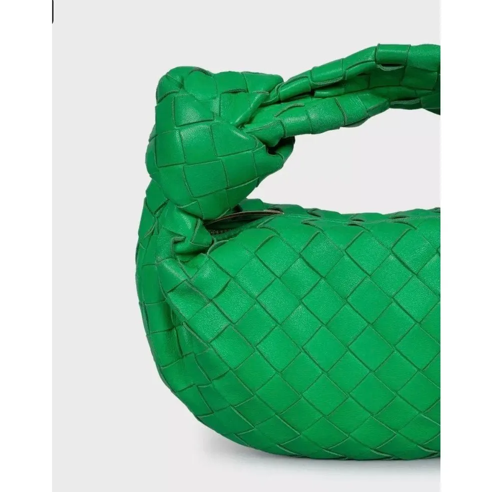 Bottega Veneta Bottega Veneta Mini Jodie Green Leather Handbag Green Leather Good - Box View