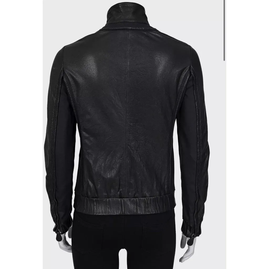Bottega Veneta Black Leather Jacket - IT 38 / XS Pre-owned Black Leather Good - Inside View
