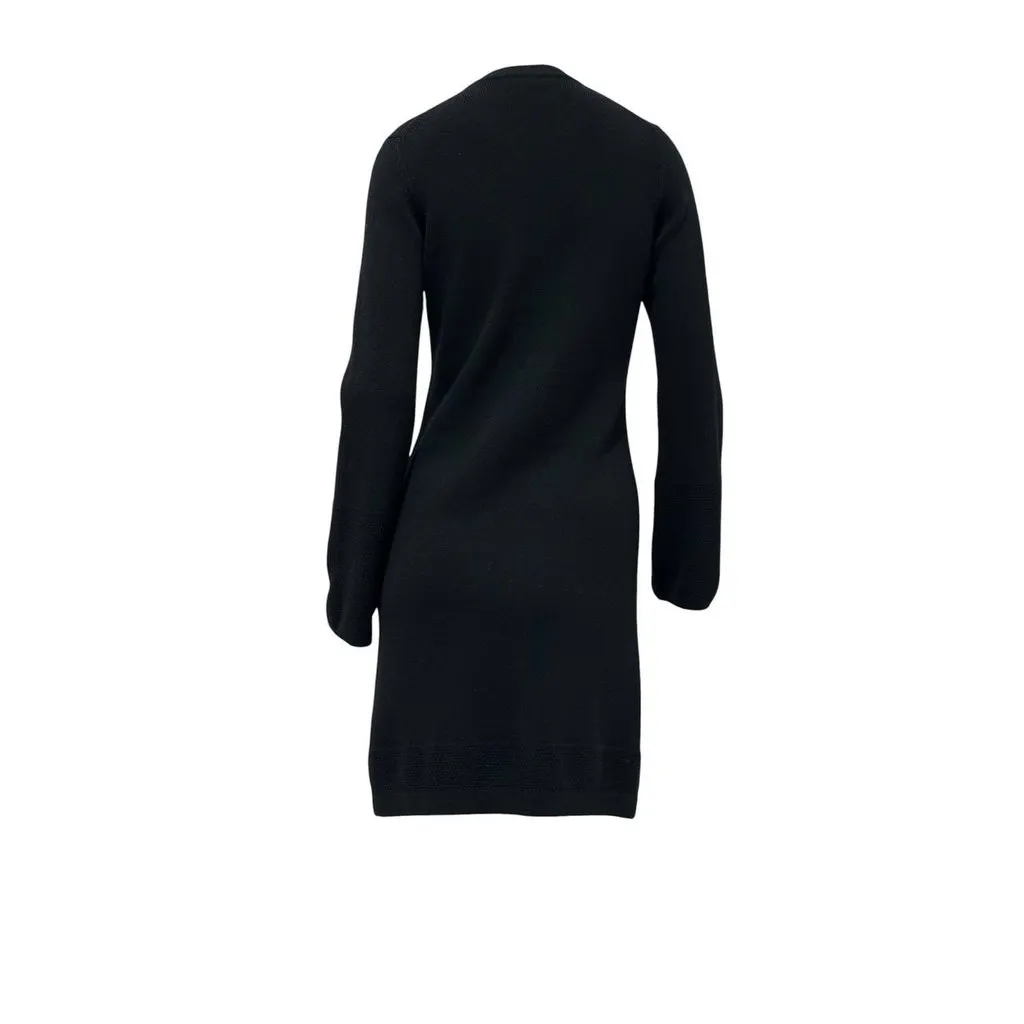 Chanel Black Cashmere Long Cardigan - FR36 Pre-owned Black Wool Good - Back View