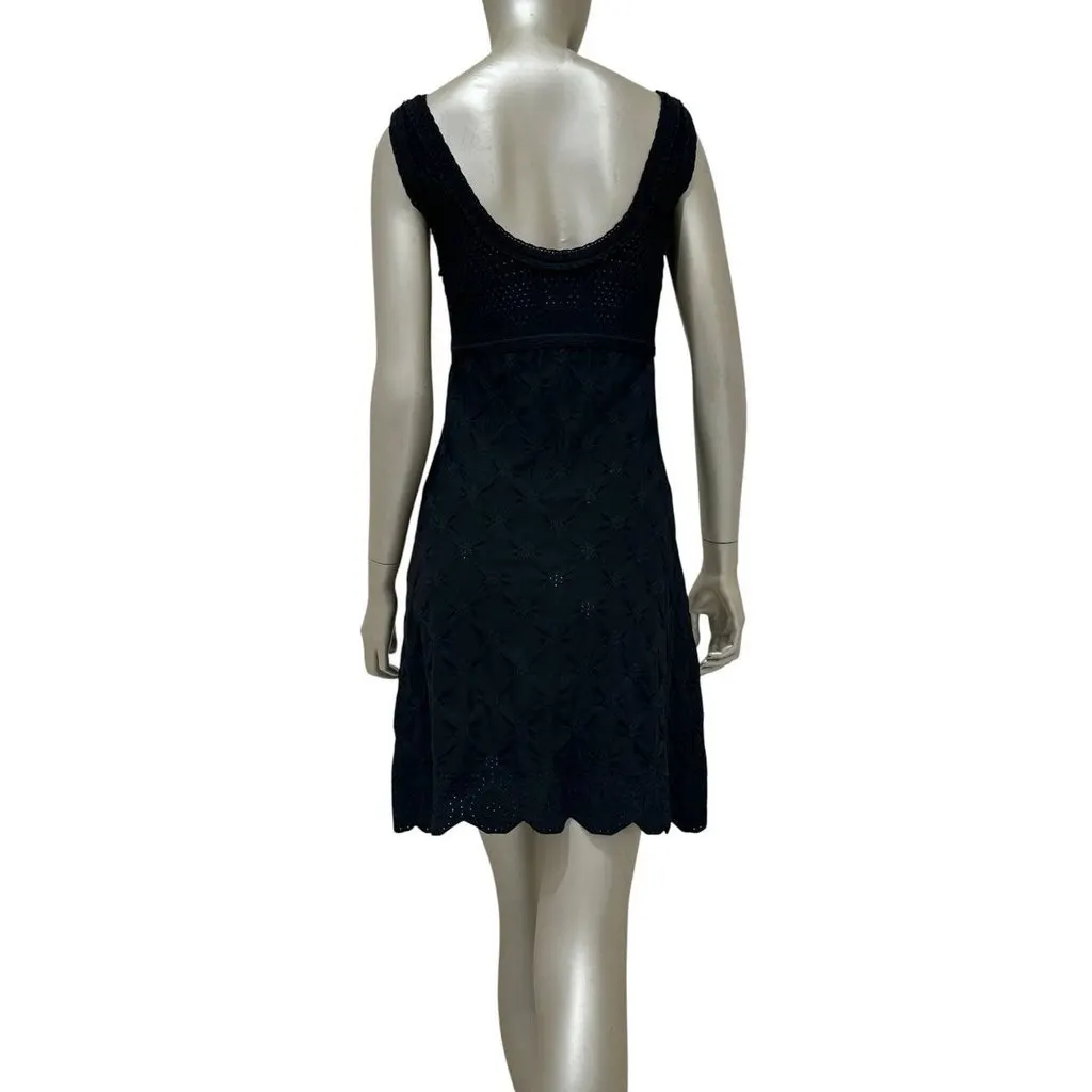 Chanel Black Woven Dress - FR38 Pre-owned Black Cotton Good - Back View