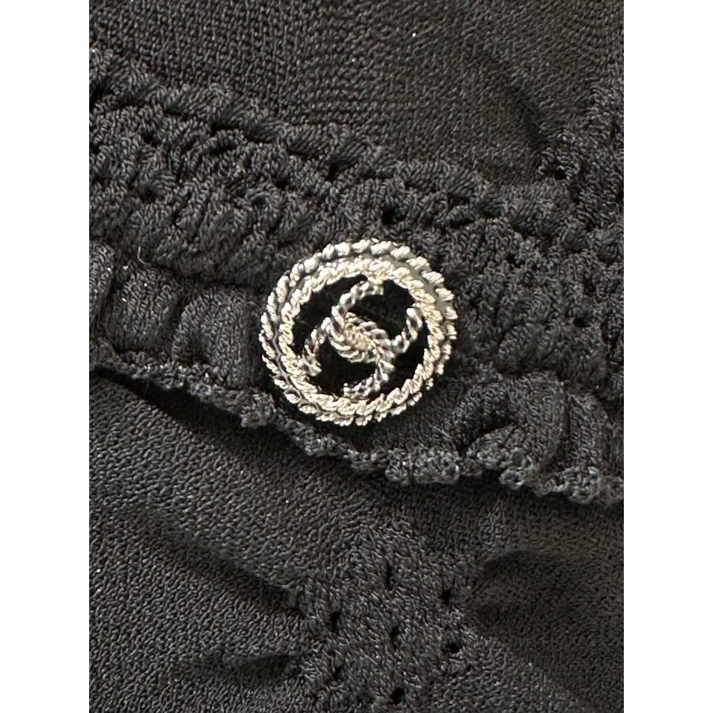 Chanel Black Woven Dress - FR38 Pre-owned Black Cotton Good - Inside View