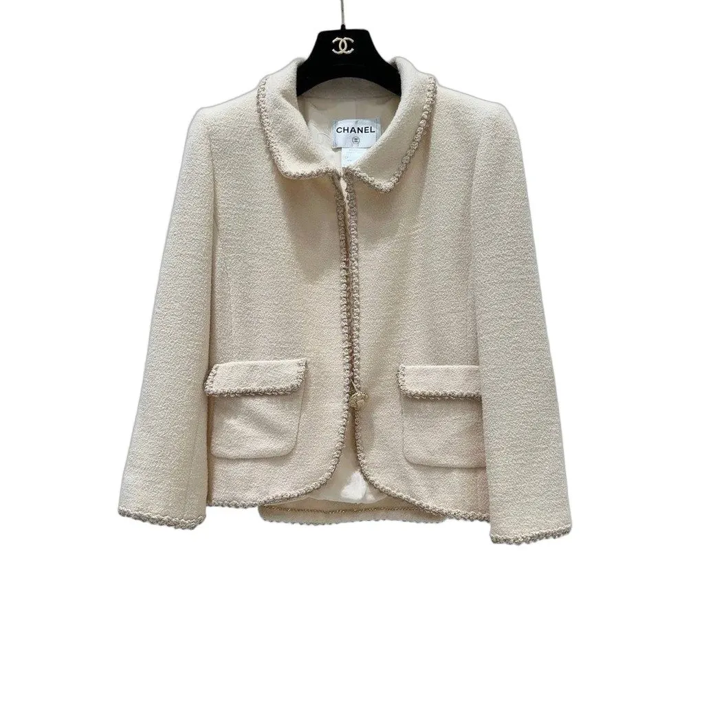 Chanel Paris Venise 2010 Resort Tweed Jacket Sz.38/40 Pre-owned Red Tweed Good - Front View