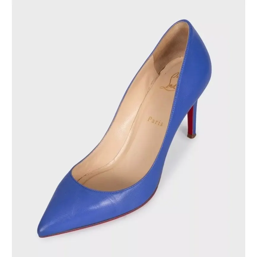 Christian Louboutin Blue Leather Pumps - Size 40 Pre-owned Blue Leather Good - Inside View