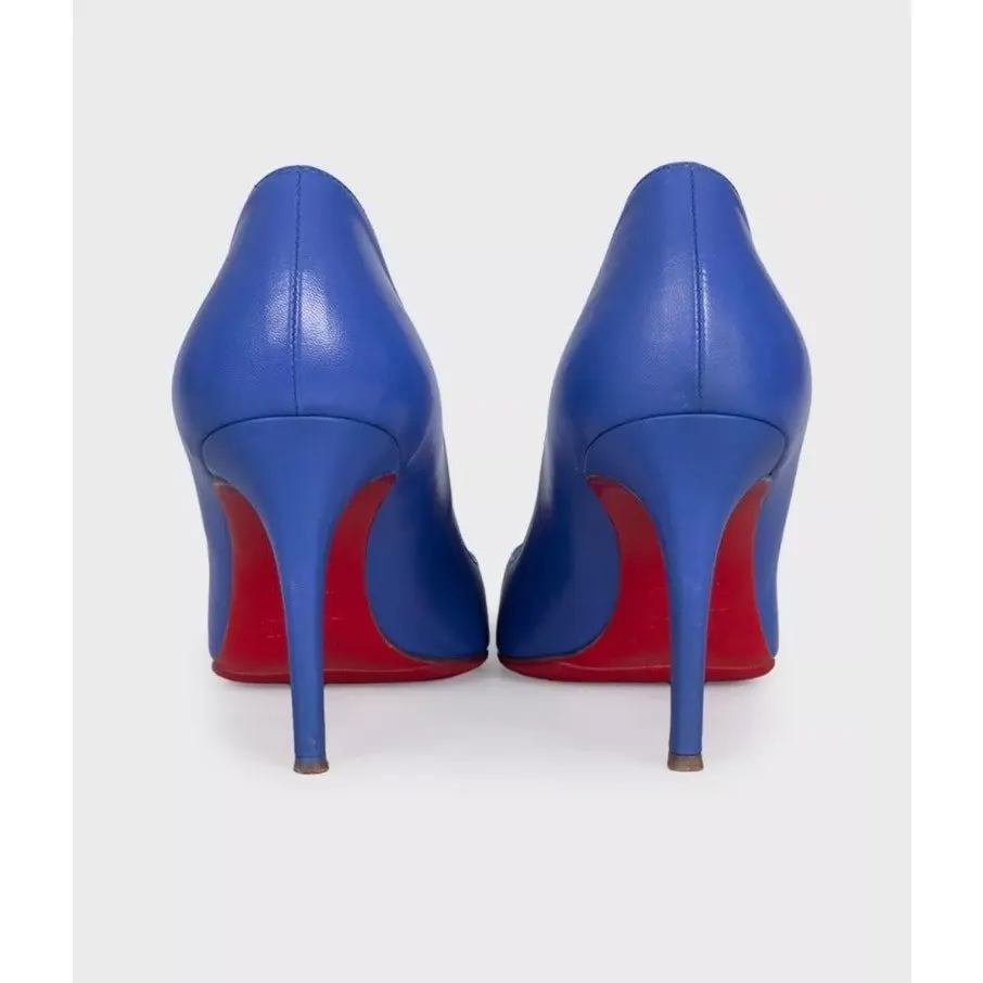 Christian Louboutin Blue Leather Pumps - Size 40 Pre-owned Blue Leather Good - Model View