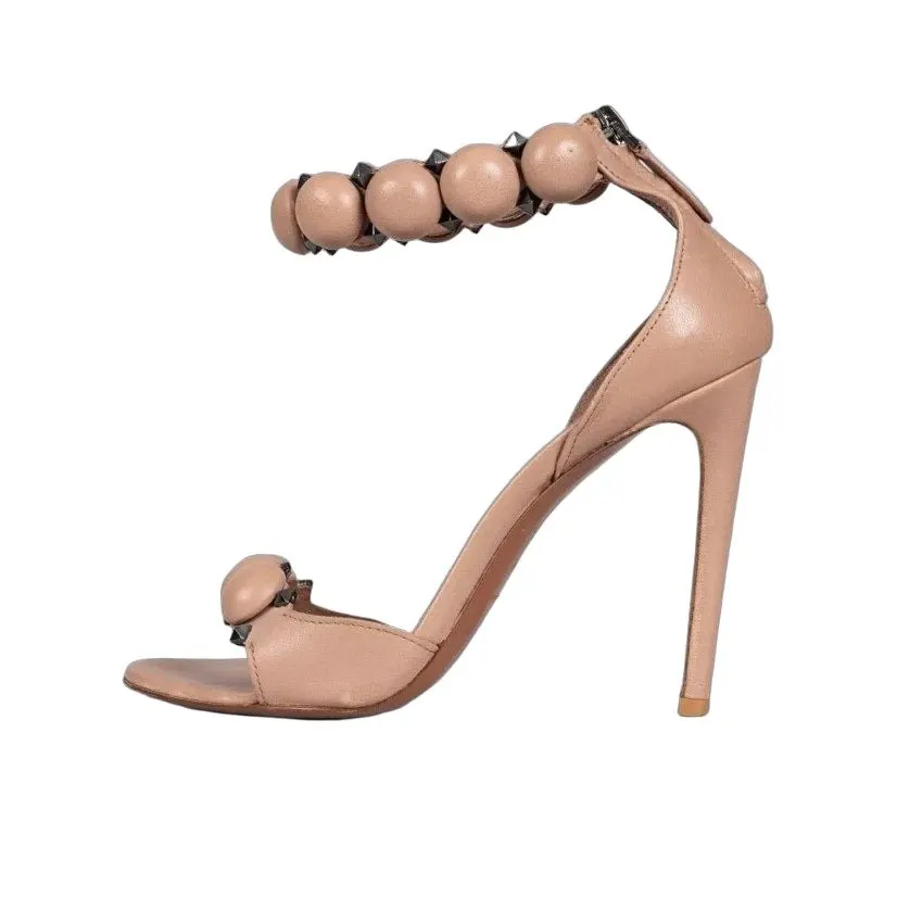 Alaïa Beige Leather Stiletto Sandals - Size EU 37 pre-owned Beige Leather Good - Front View