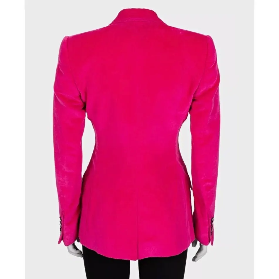 Tom Ford Pink Velvet Fitted Blazer - IT40/S pre-owned Pink Velvet Good - Inside View